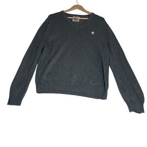 Express Mens L Grey Sweater V Neck